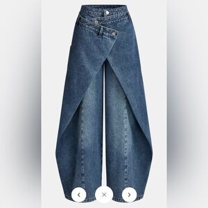 Commense Dark Blue Flare & Wide Leg Jeans